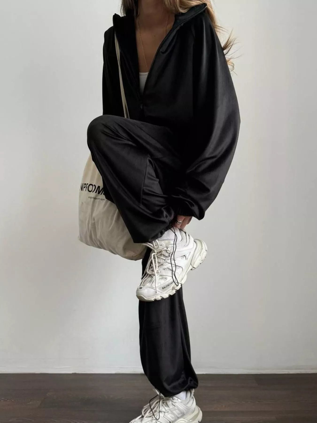 Trendsi Zip-Up Hoodie and Joggers Set -