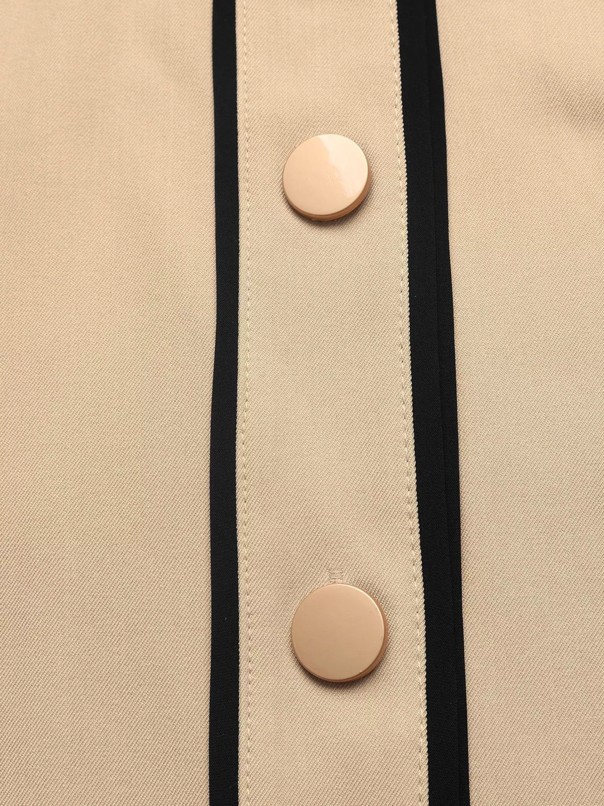 Contrast lapel button front midi shirt dress