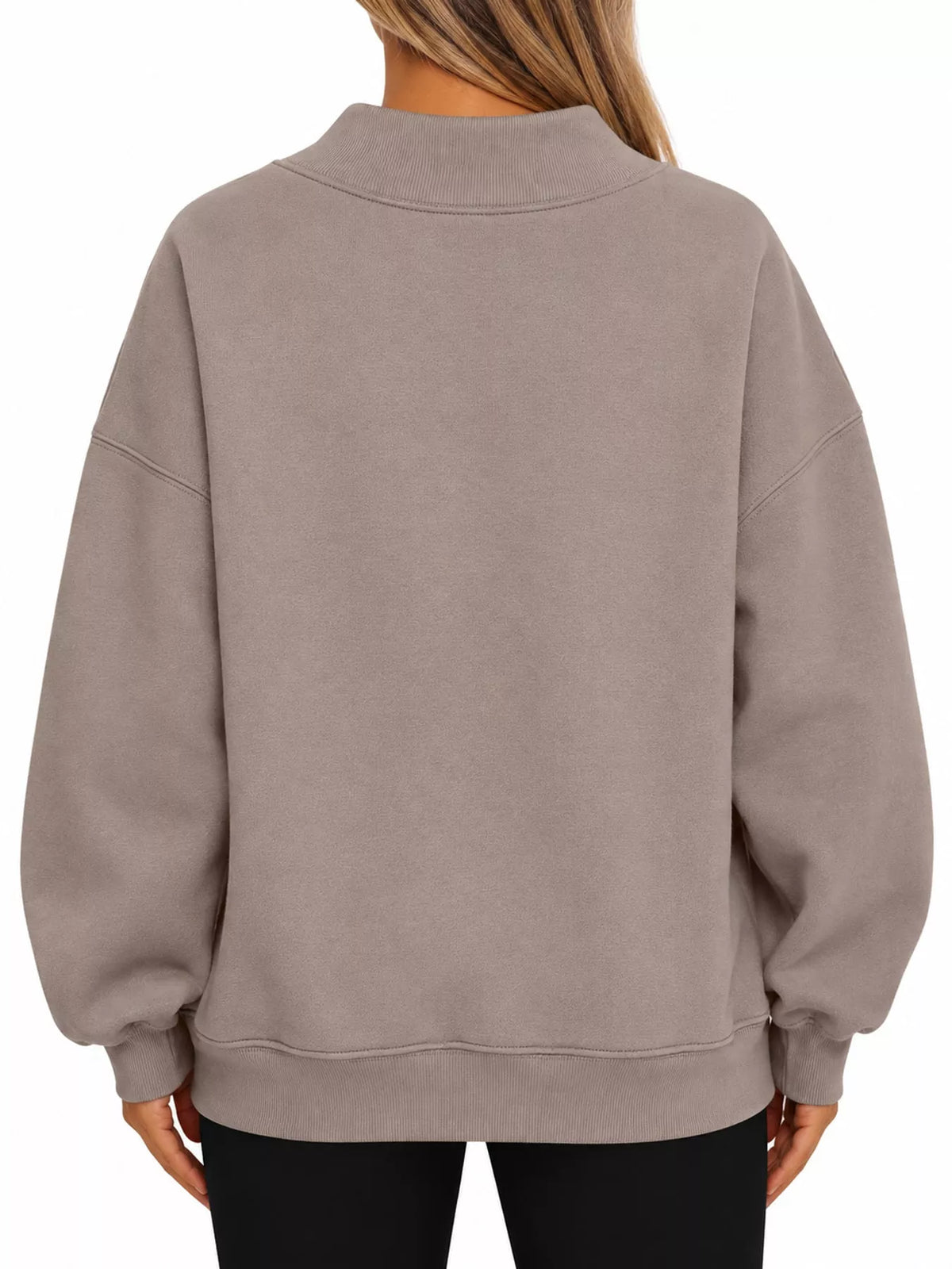 Oversized sweatshirt, taupe back