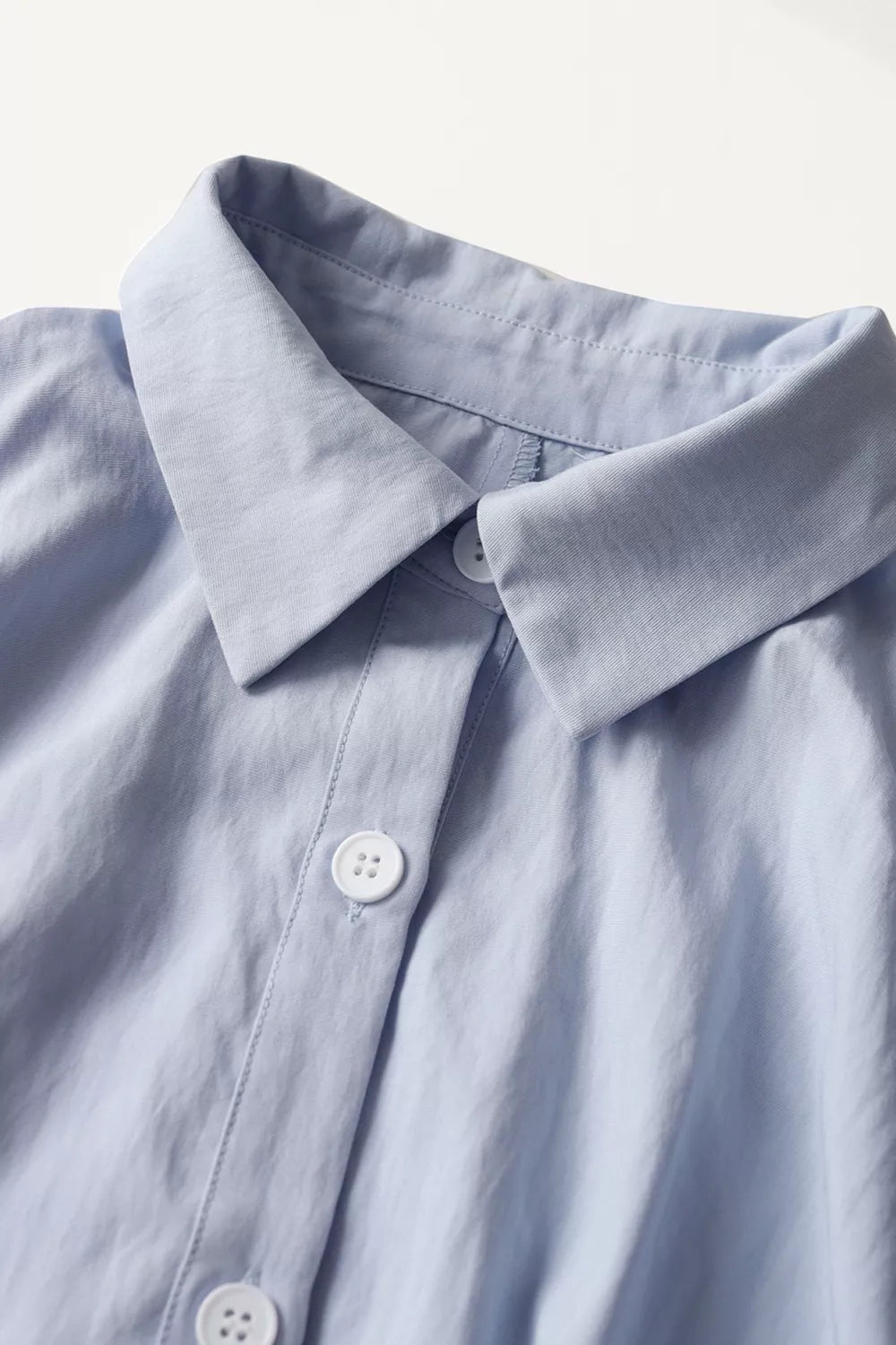 Trendsi Button Up Short Sleeve Shirt Dress -