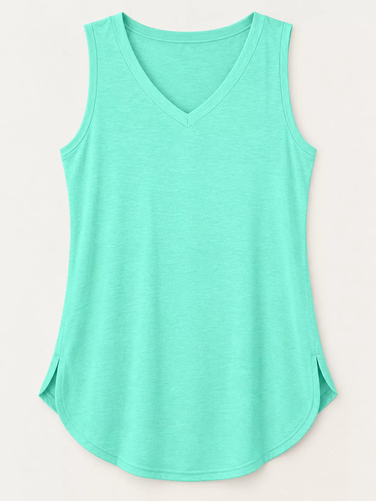 Mint v-neck loose fit tank top