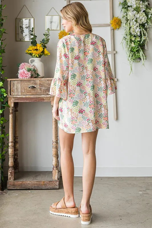 Trendsi Heimish Full Size Multi Color Floral Open Cardigan Plus Size -