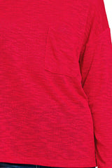 Trendsi Zenana Slub Hacci Long Sleeve T-Shirt -