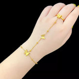 Trendsi Butterfly Charm Finger Bracelet -