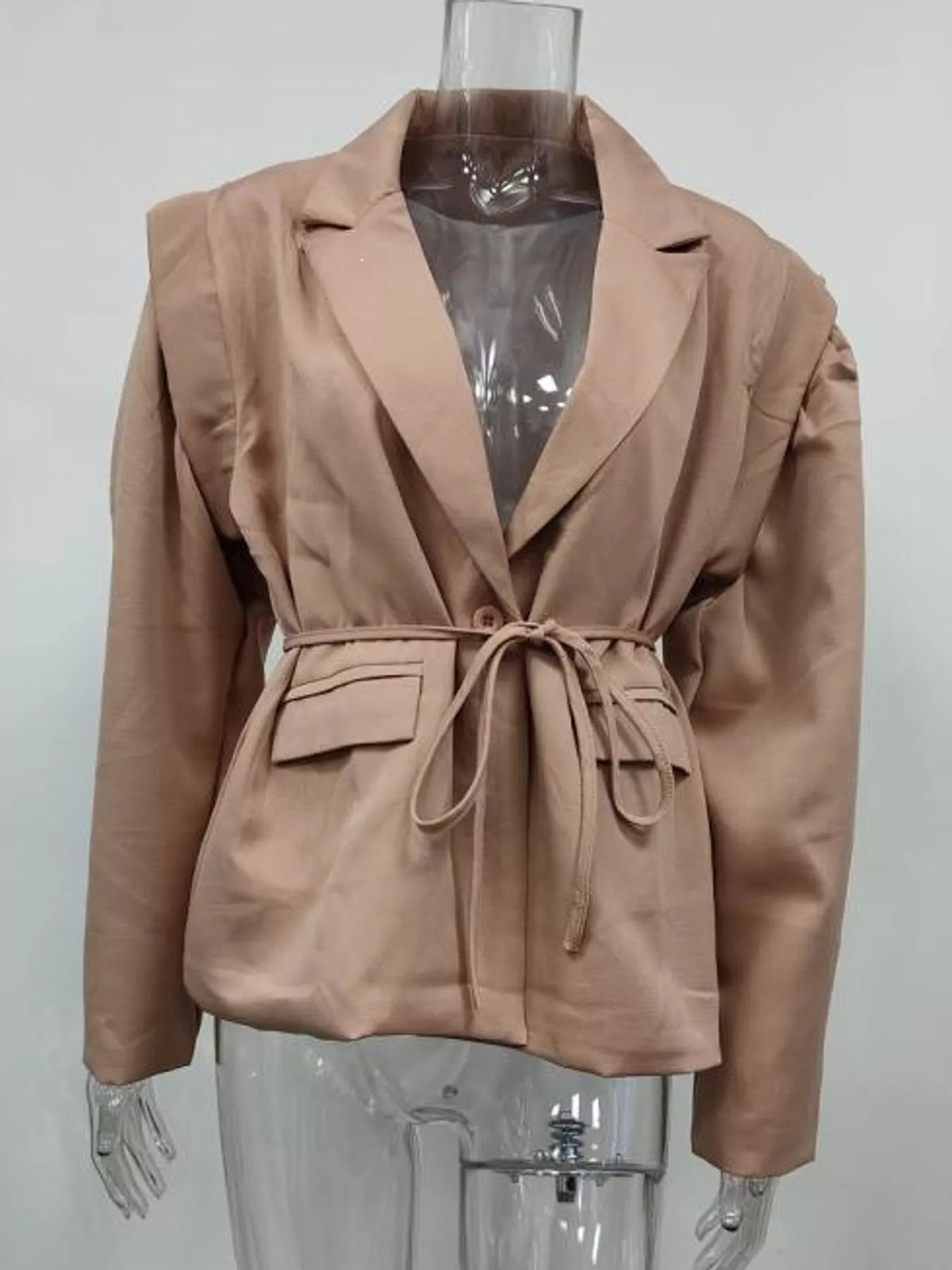 Collared long sleeve blazer, product view