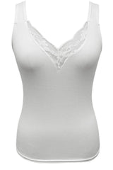 Trendsi Full Size Lace Detail V-Neck Tank Plus Size -
