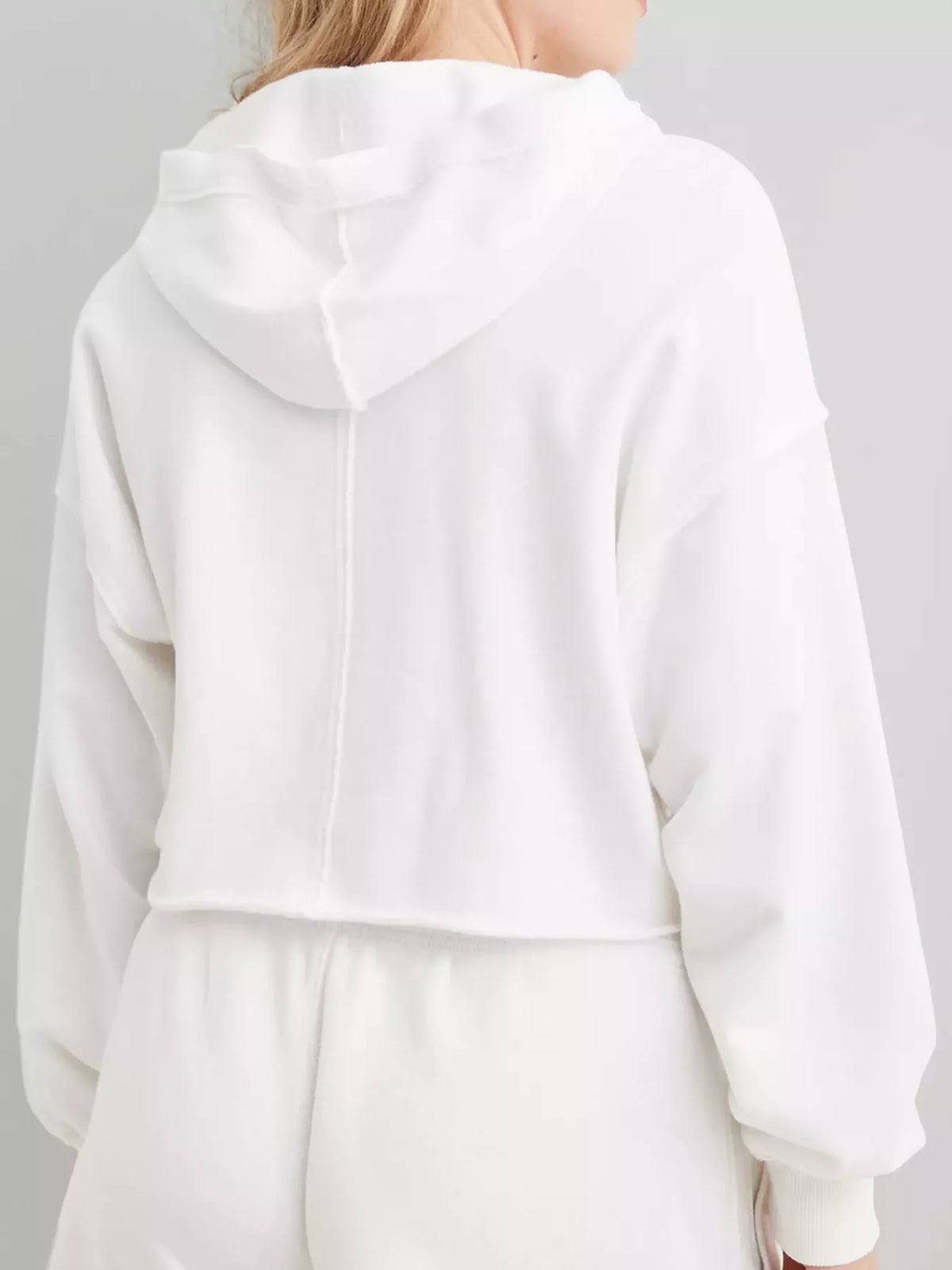 Cropped hoodie, white back