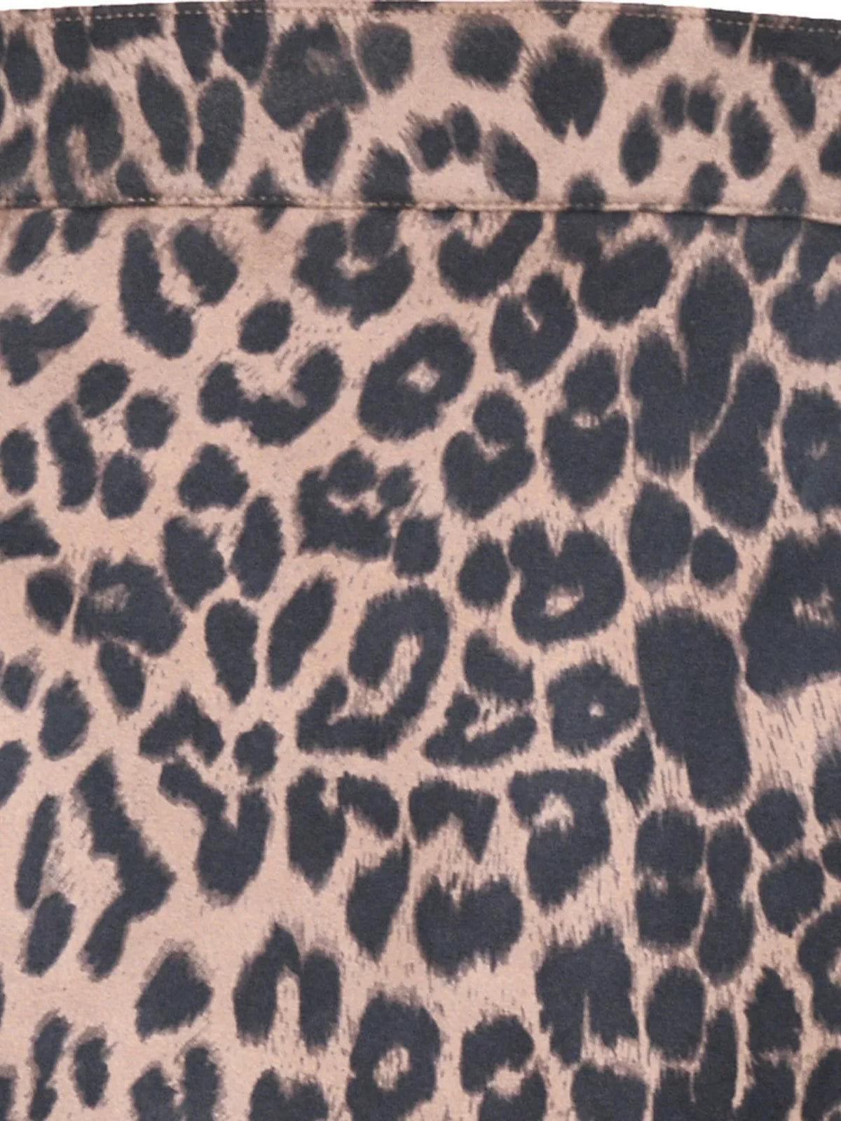 Zip-up mini skirt, light leopard-print waist detail
