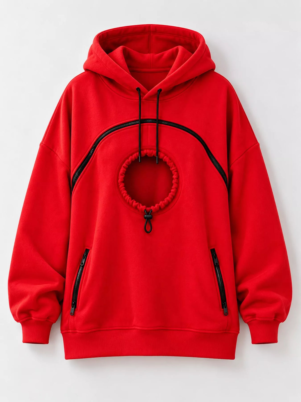 Red kangaroo pet pouch hoodie