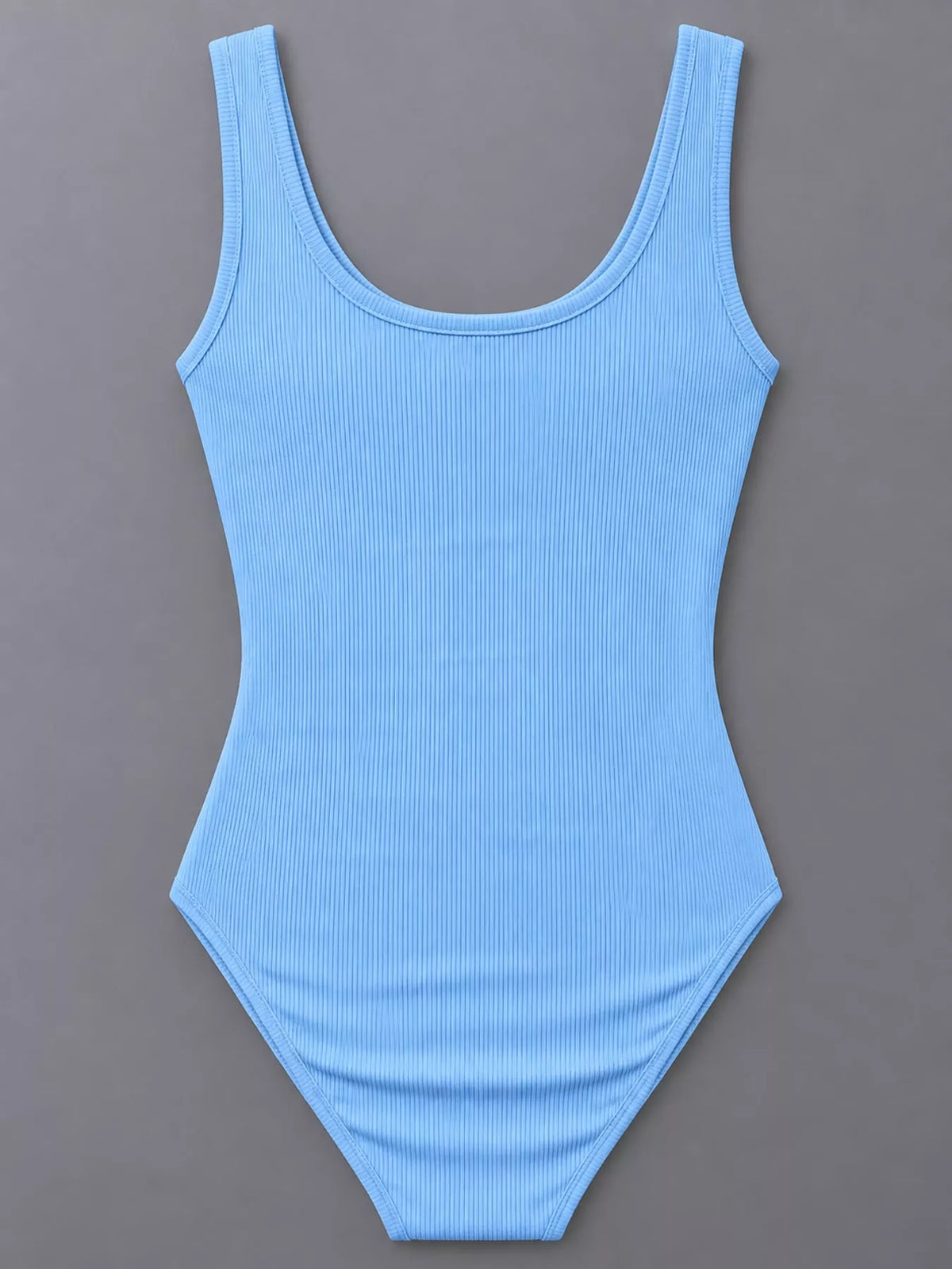 Ribbed bodysuit, light blue front
