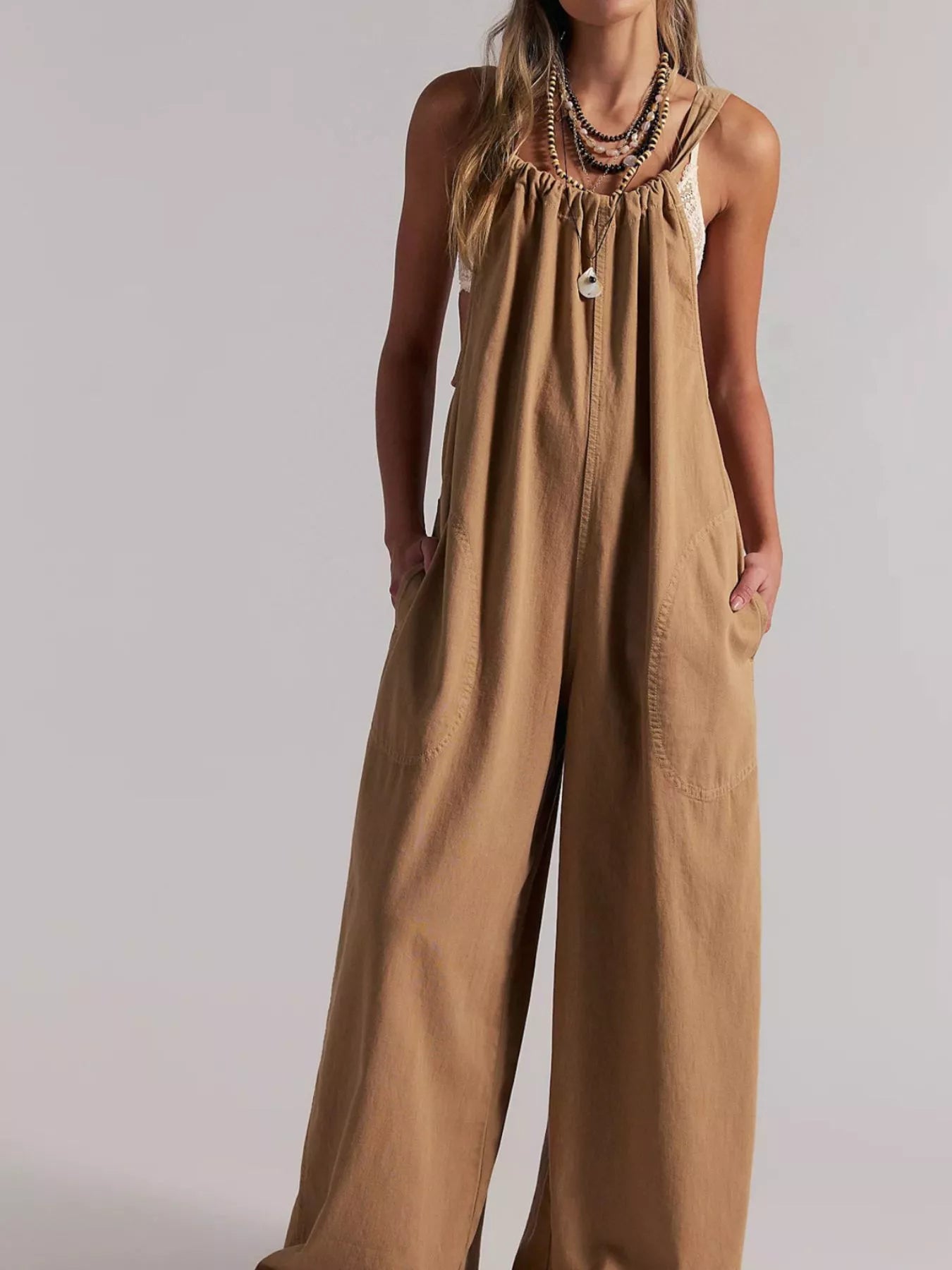 Trendsi Sleeveless Wide-Leg Jumpsuit -