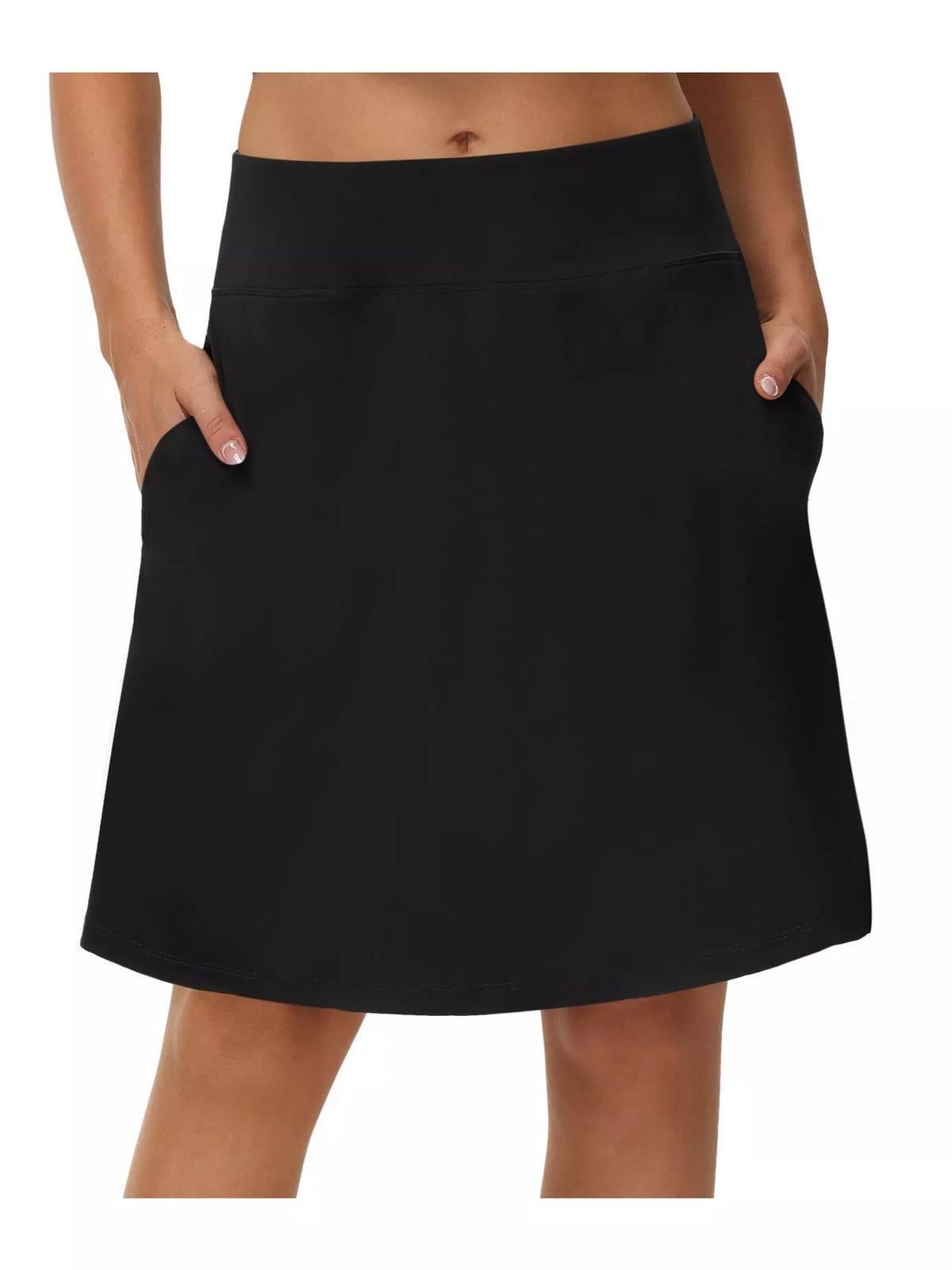 High-Waisted Athletic Skort with Side Pockets — front view