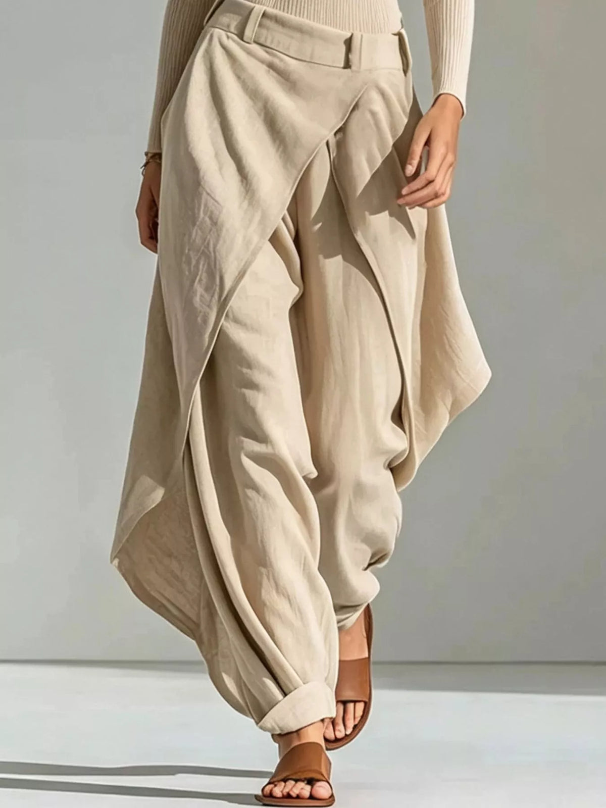 Trendsi Boat Neck Long Sleeve Top and Asymmetrical Pants Set -
