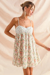 Trendsi SO ME Mixed Floral Print Sleeveless Mini Dress -