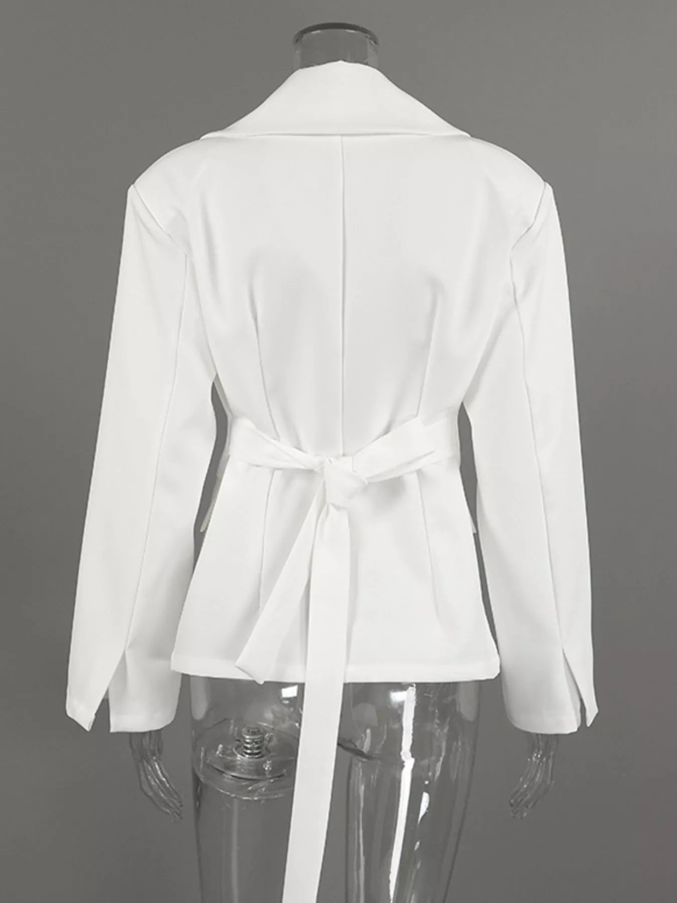 Trendsi One Button Padded Shoulders Blazer -