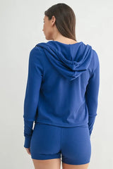 Trendsi MONO B Ribbed Long Sleeve Hoodie -