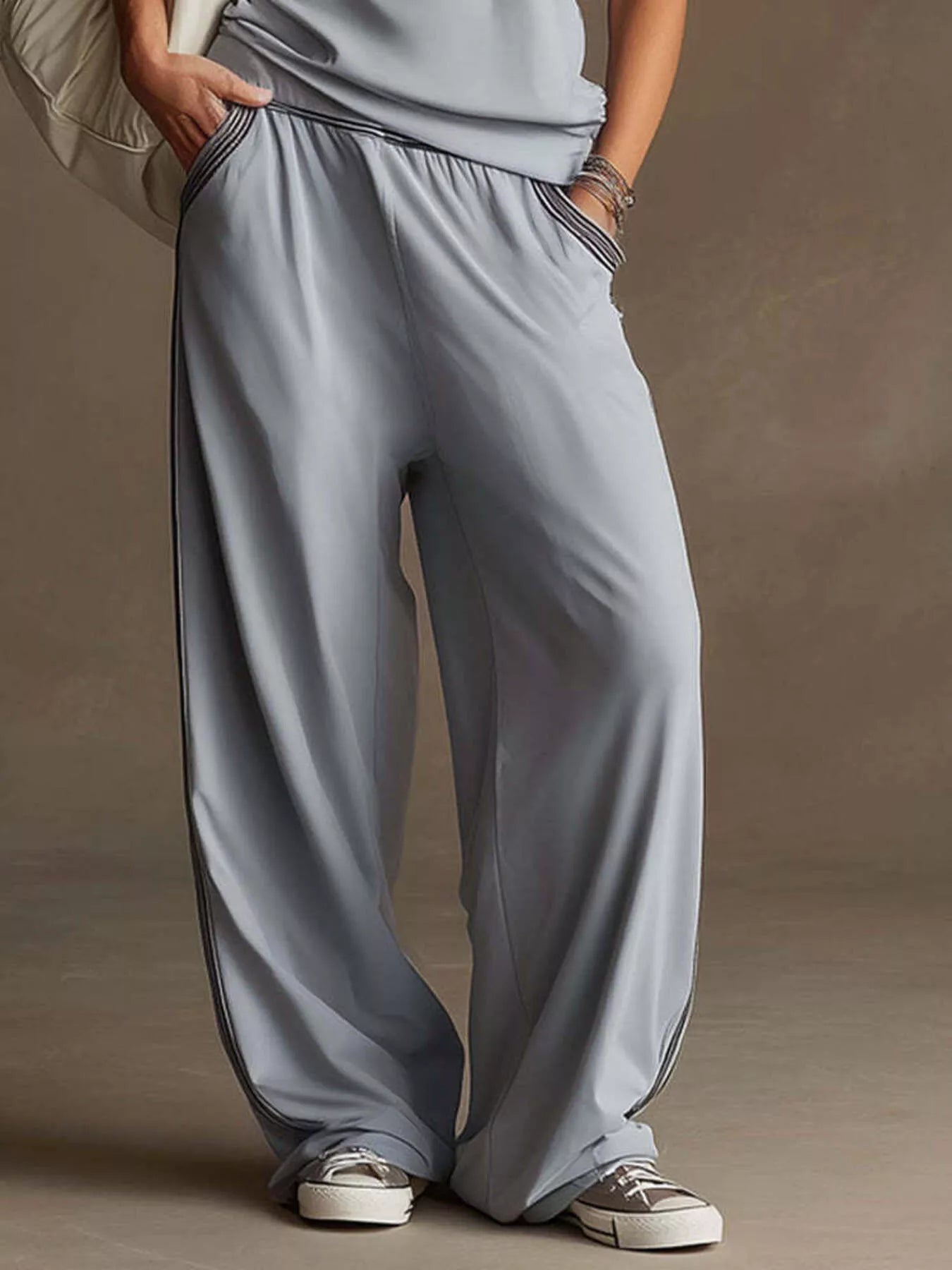 Trendsi Sleeveless V-Neck Tank and Wide-Leg Pants Set -