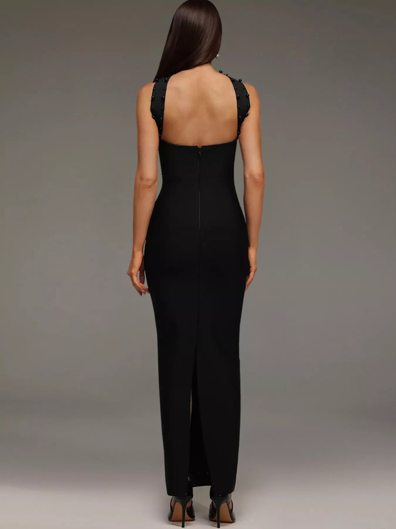 Trendsi Rhinestone Tube Bodycon Maxi Dress -