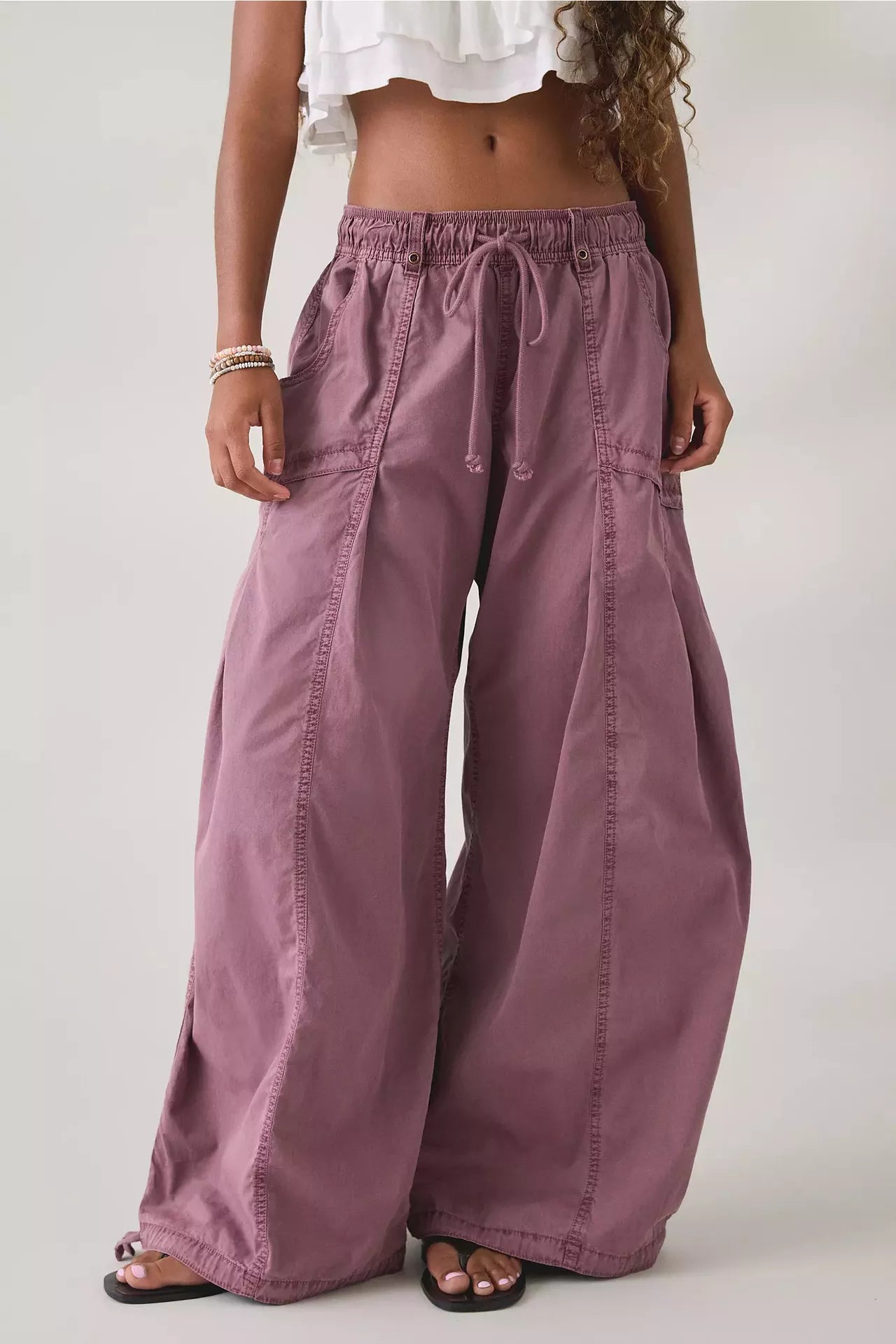 Trendsi High-Waisted Cargo Wide-Leg Pants -