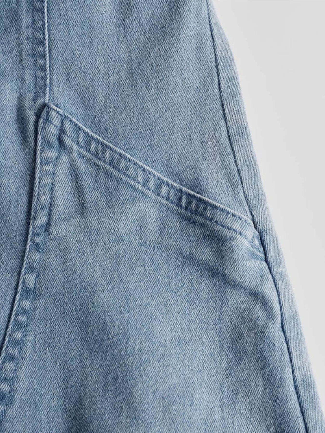 Slit sleeveless hooded denim maxi dress
