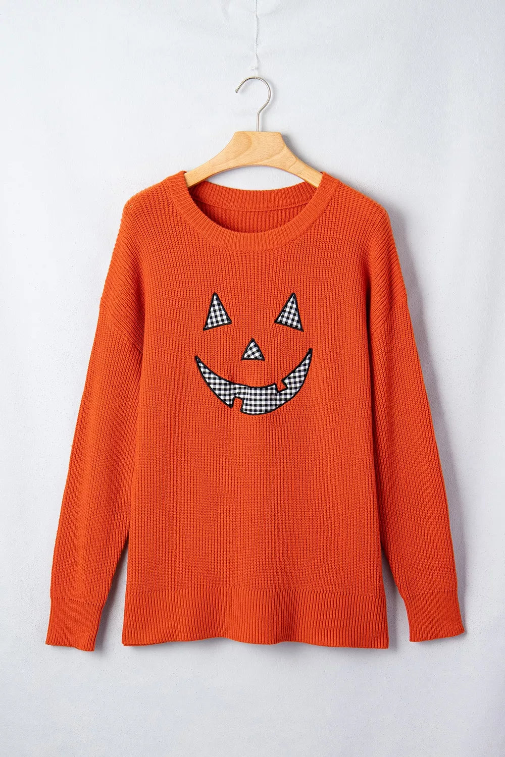 Trendsi Drop Shoulder Long Sleeve Round Neck Halloween Sweater -