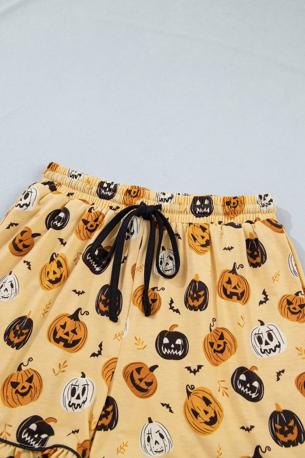 Trendsi Halloween Pumpkin Print Long Sleeve Two Piece Lounge Set -