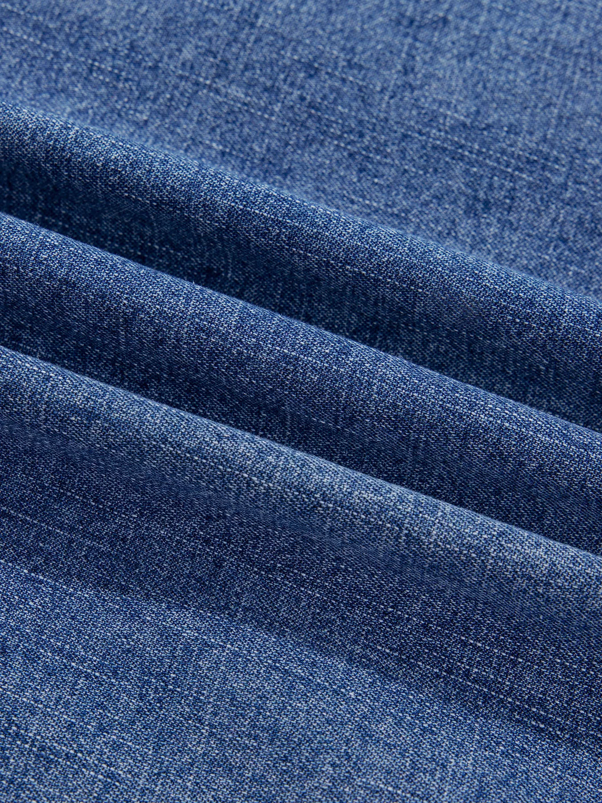 Trendsi Three Quarter Sleeve Button Front Loose Denim Shirt -