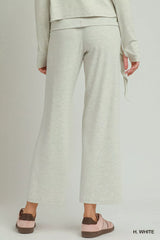 Trendsi Umgee Cotton Viscose Folded Waistband Straight Leg Pants - Pants