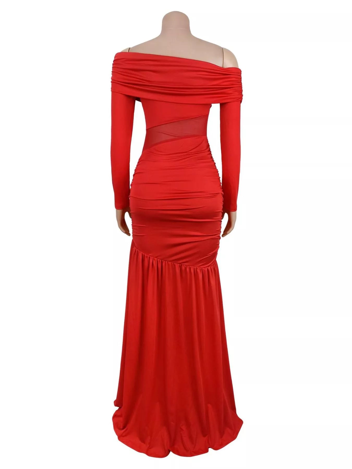 Trendsi Off Shoulder Slit Maxi Dress -