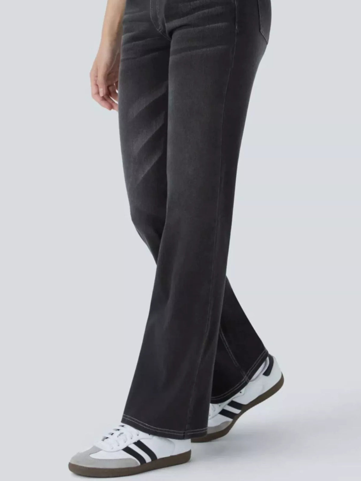 High-Waisted Flared Jeans — side view