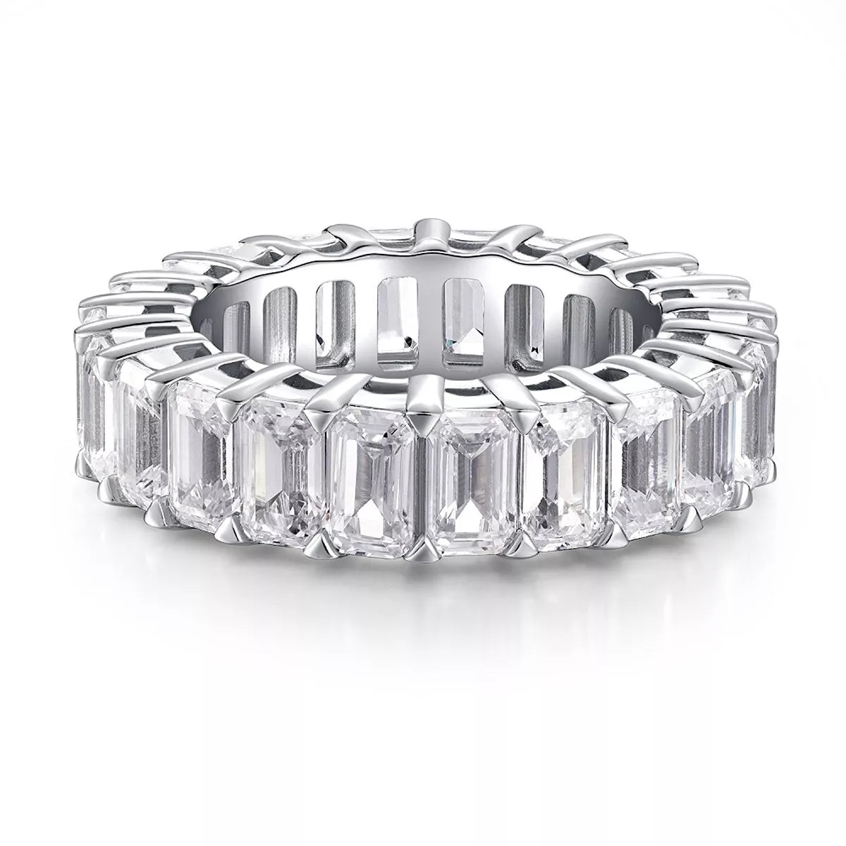 Trendsi 925 Sterling Silver Zircon Geometric Ring -