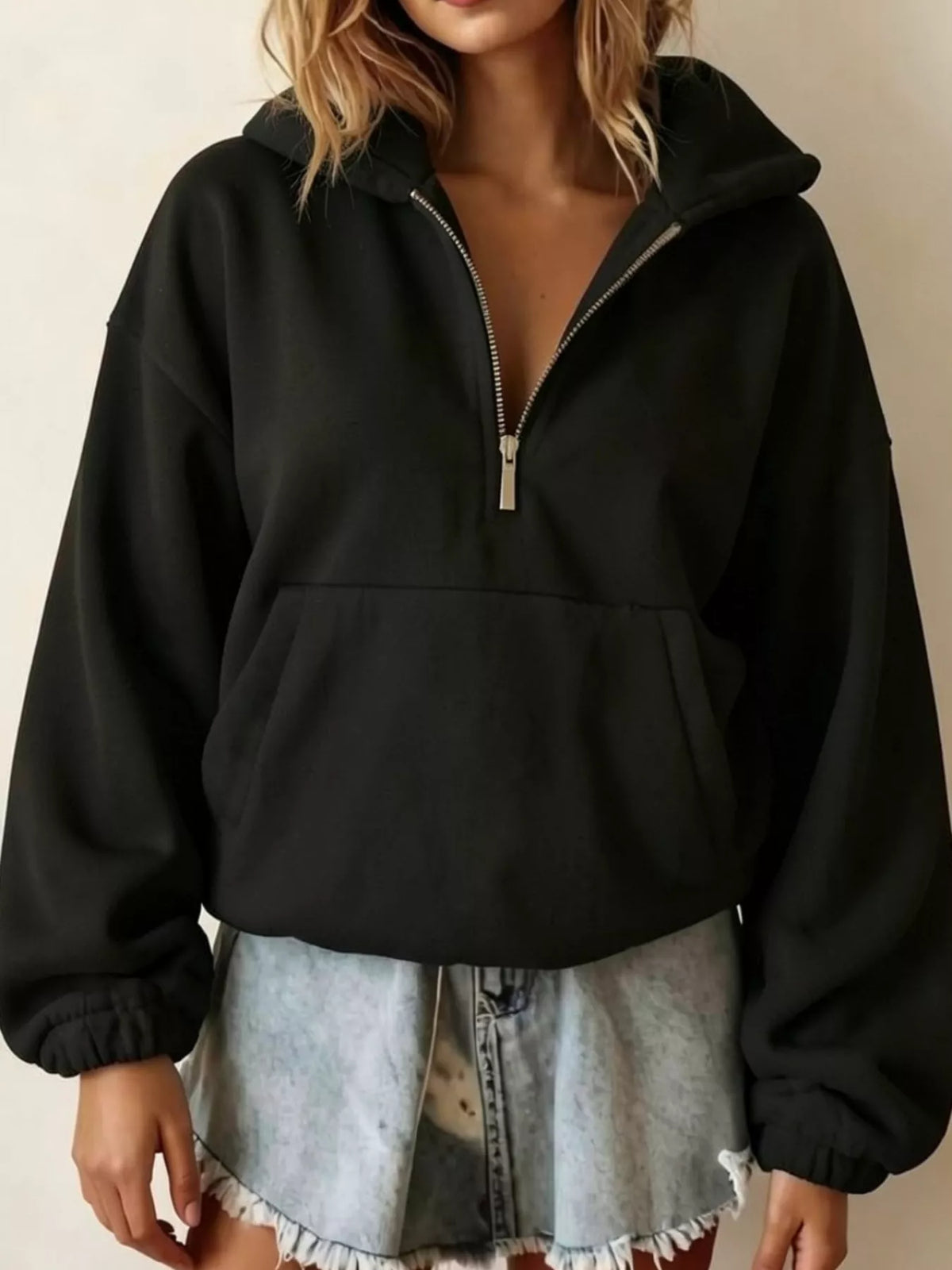 Half-Zip Fleece Sweatshirt — front view