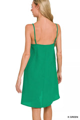 Trendsi Zenana Woven Airflow Mini Dress -