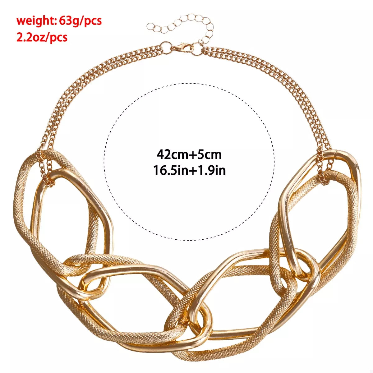 Trendsi 18K Gold-Plated Chain Necklace -