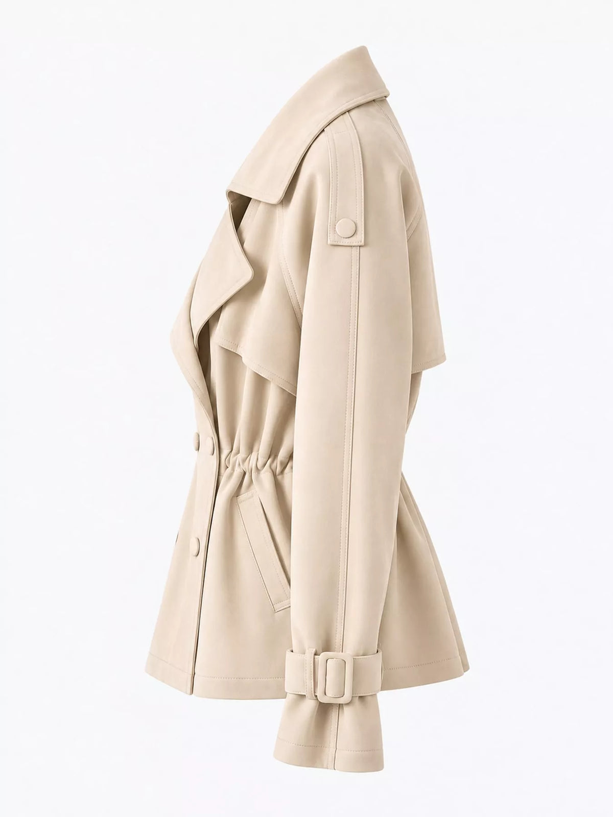 Double Breasted Long Sleeve Jacket — side view