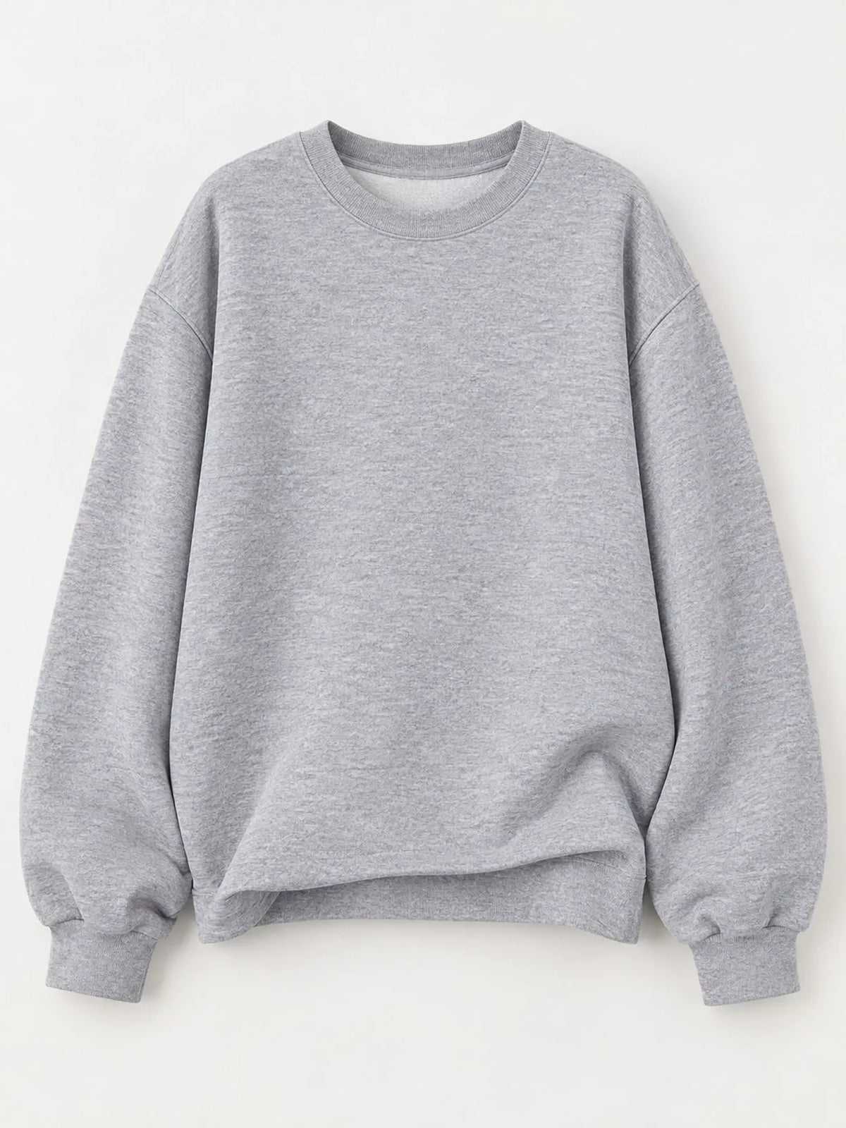 Pullover sweatshirt, gray flat front