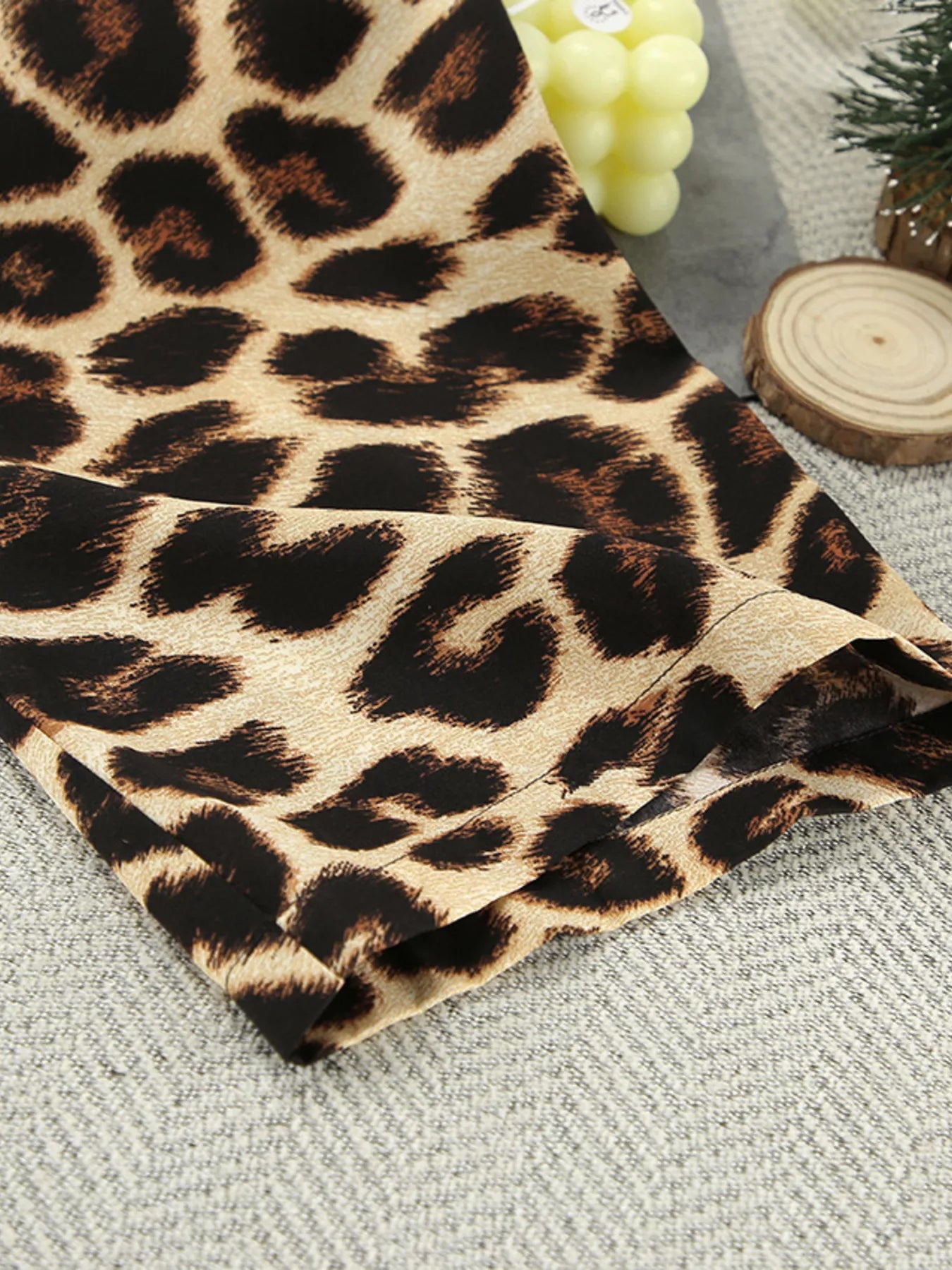 Trendsi Leopard Cami & Cardigan and Shorts Three-Piece Lounge Set -