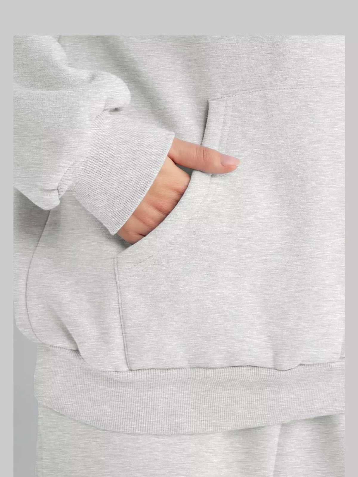 Kangaroo Pocket Hoodie and Joggers Set — construction details