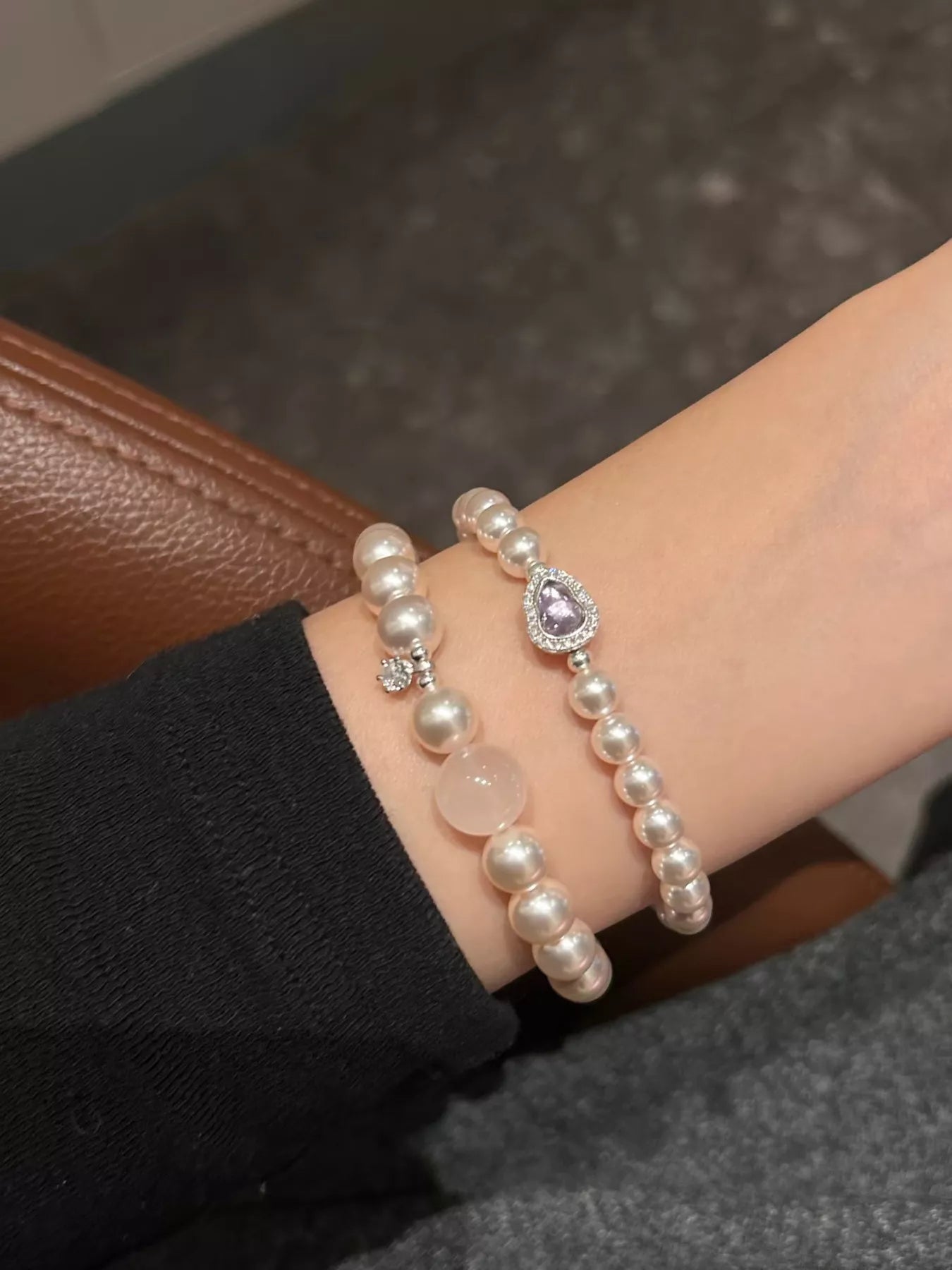Trendsi Pearl & Crystal Zircon Bracelet -