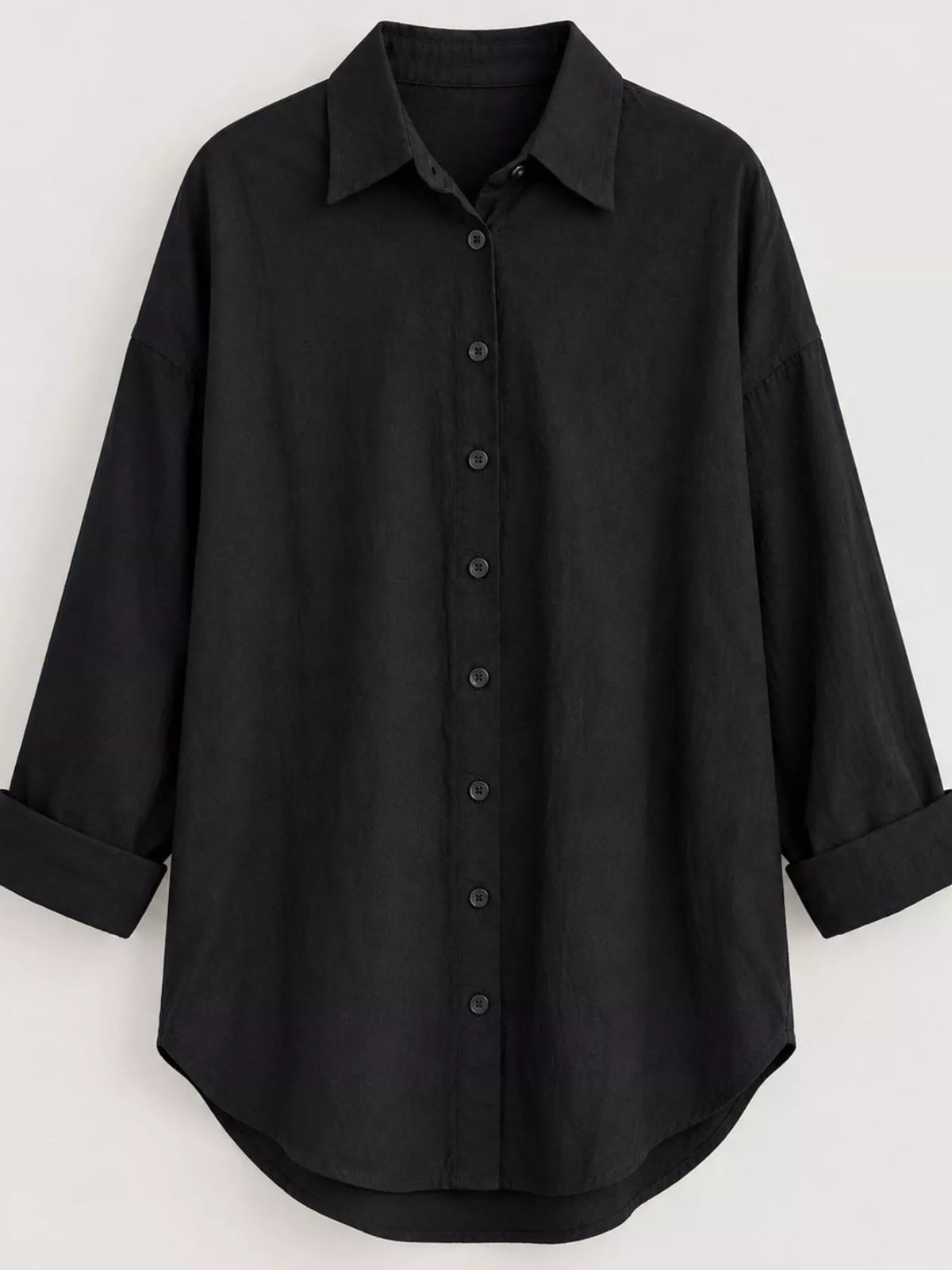 Collared long sleeve midi dress, product view