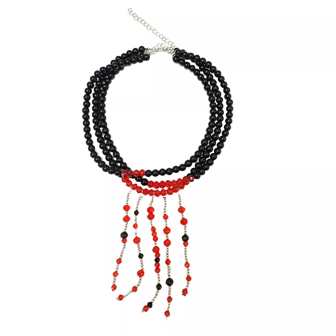 Trendsi Gothic Multi-Layered Beaded Necklace -