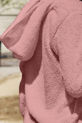 Trendsi Full Size Teddy Hooded Jacket with Pockets - Outerwear