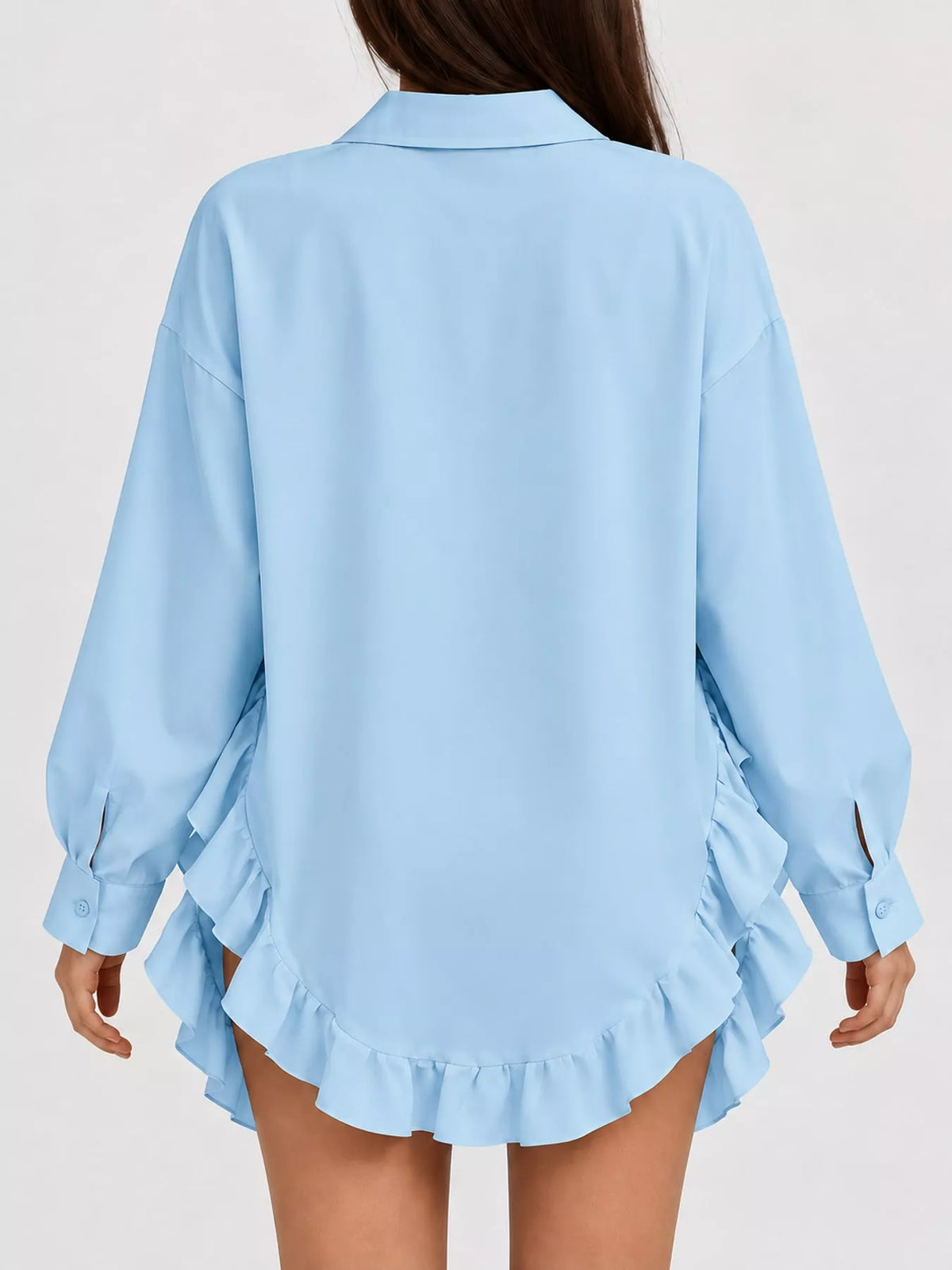 Long-sleeve shirt, back view