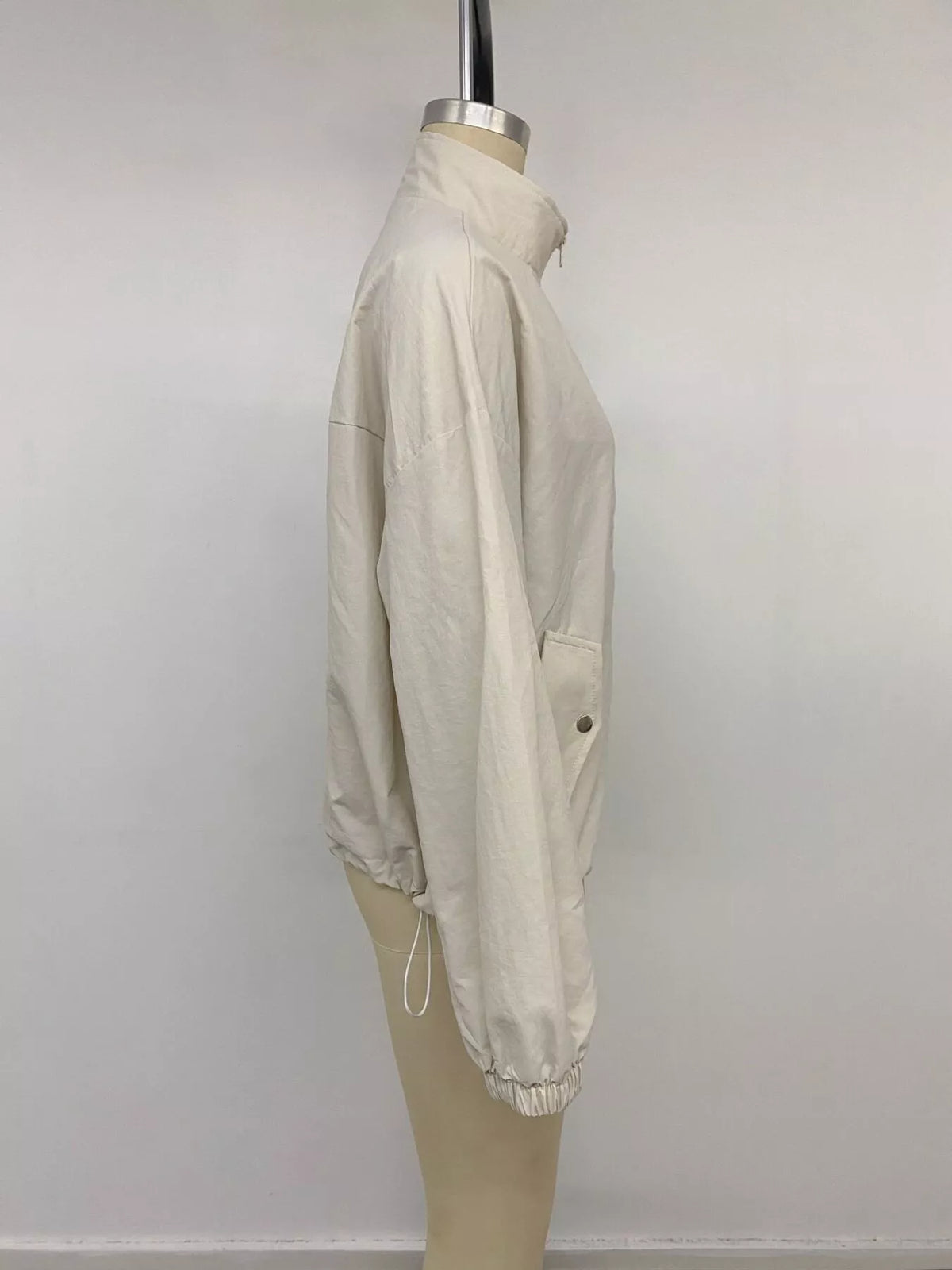 Trendsi Zip-Up Dropped Shoulder Jacket -