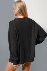 Trendsi Double Take Sequin Nutcracker Round Neck Long Sleeve Sweatshirt - Shirts