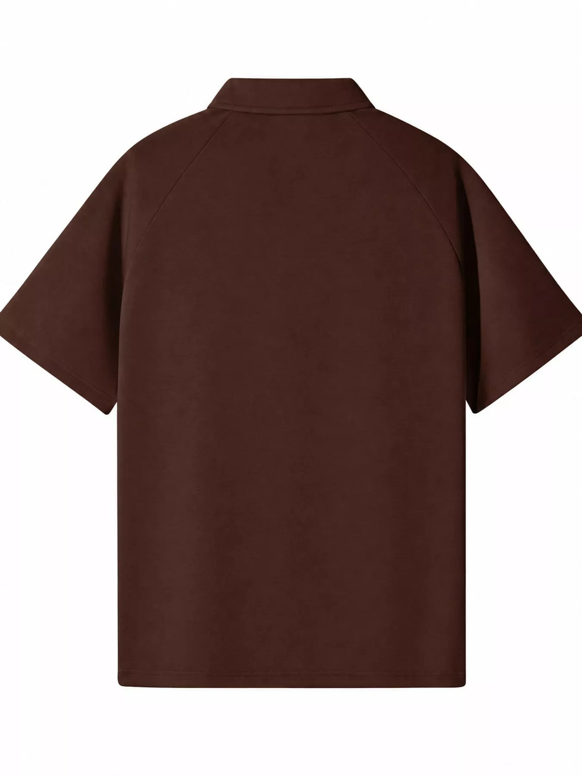 Dark Coffee short sleeve polo t-shirt, back view
