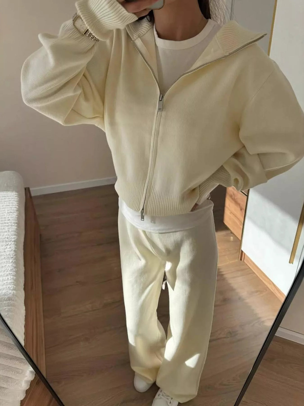 Trendsi Zip-Up Hoodie and Pants Set -