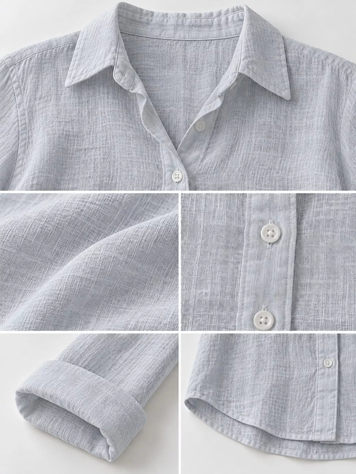 Button-Down Long Sleeve Shirt — garment construction details