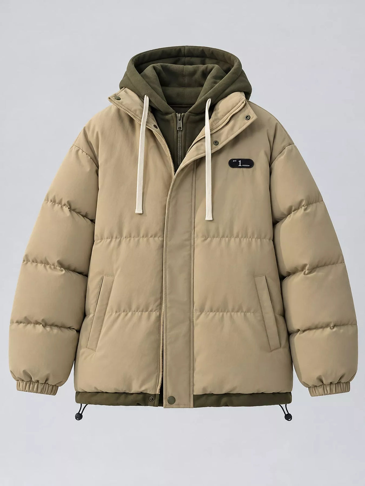 Zip-Up Hooded Puffer Jacket — garment front