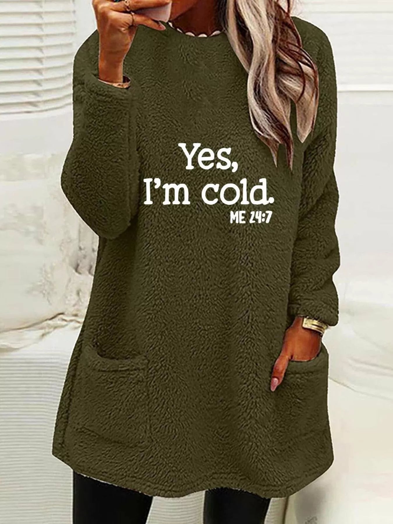 Trendsi Full Size Letter Long Sleeve Fleece Sweatshirt Plus Size -